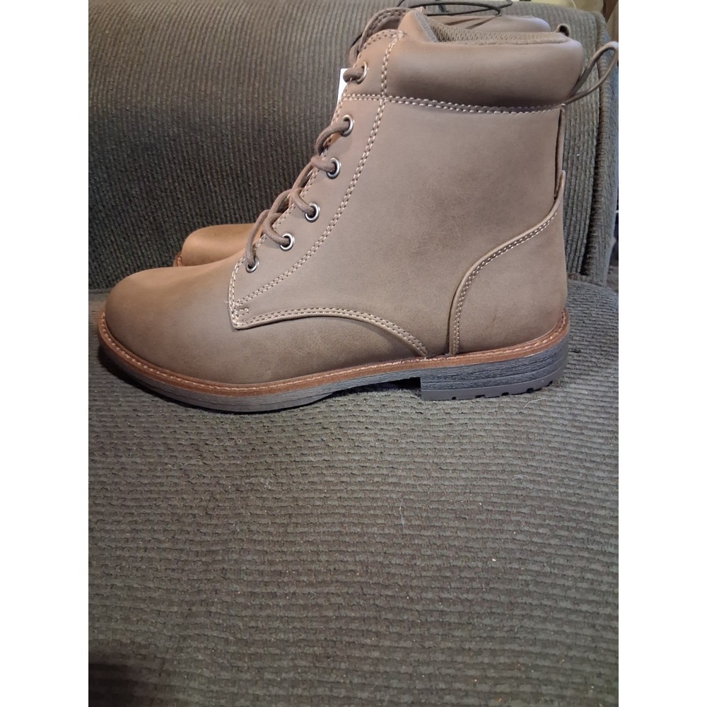 Goodfellow And Co Men's Jeffrey Combat Boots Brown 8‎ Lace-Up, Faux